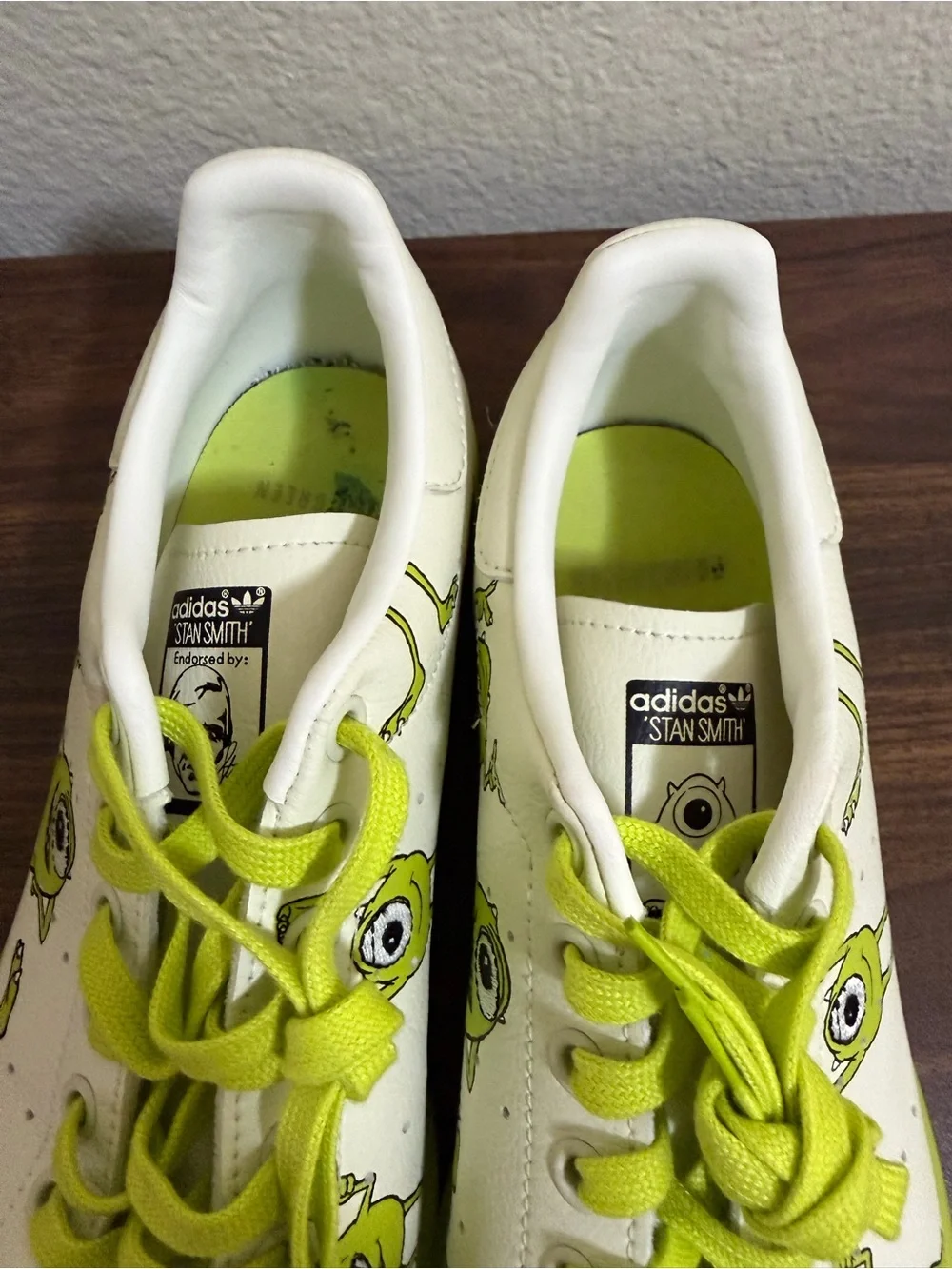 Adidas X Stan Smith Monster Inc Mike Wazowski Graphic sneaker.